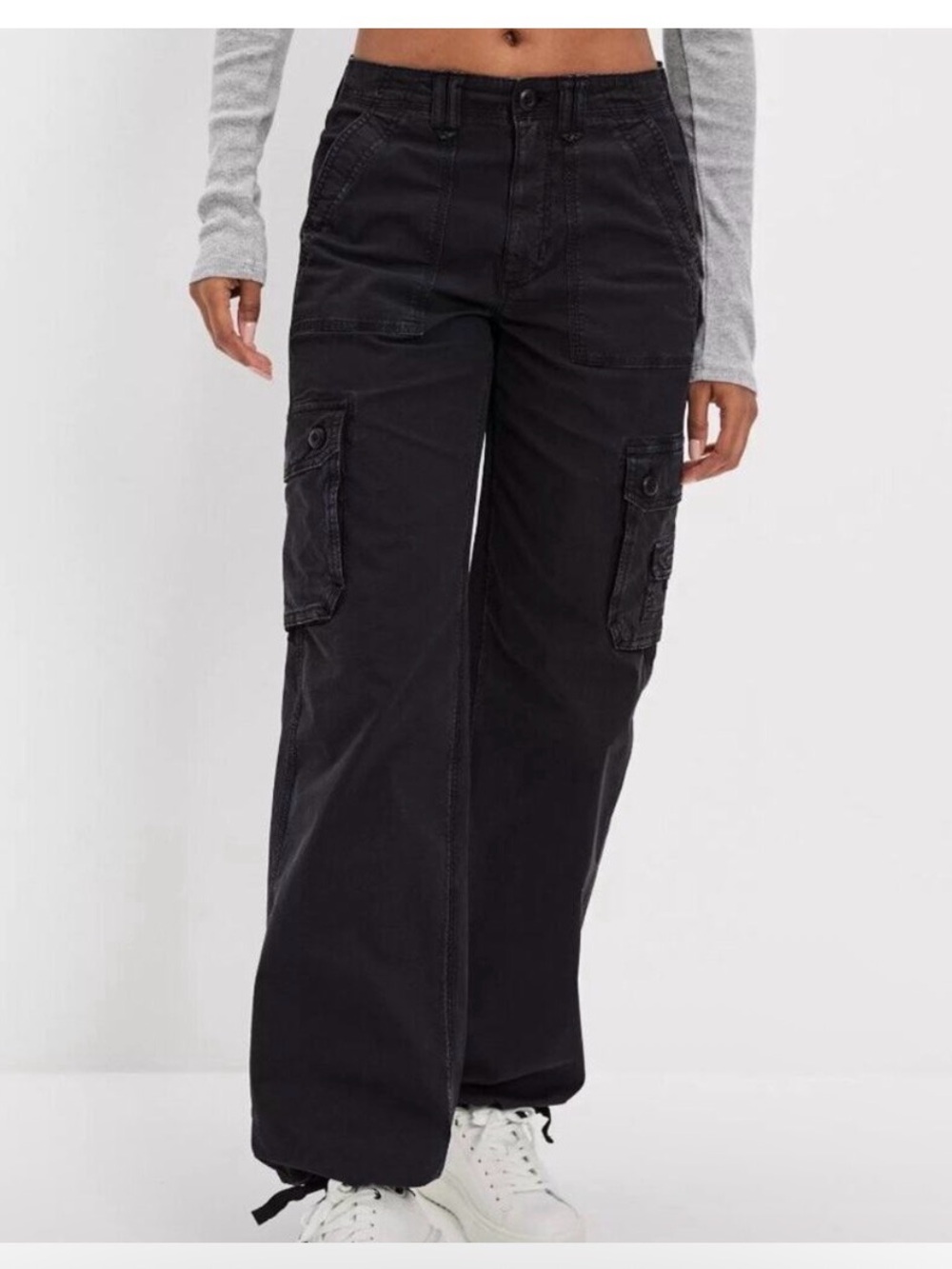 American Eagle Dark Gray Cargo Pants 4 Stretch Utility